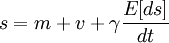 s = m + v + /gamma/frac{E}{dt}