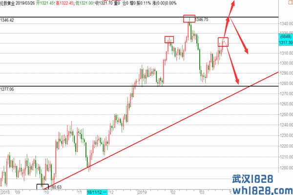 黄金不过分看涨跌等确认，原油调整等拉升！